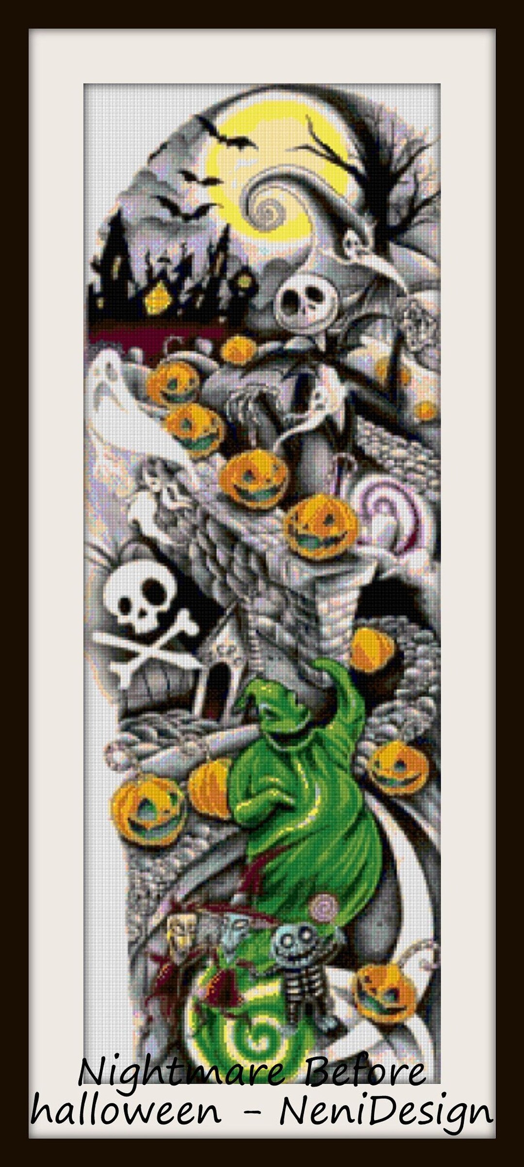 Nightmare Before Halloween Cross Stitch Pattern Room Decoration ...