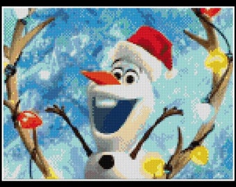 オラフとスヴェンのクリスマス、クロスステッチのパターン、オラフの