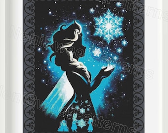 Elsa Dark Fantasy Cross Stitch Pattern (PDF Pattern)