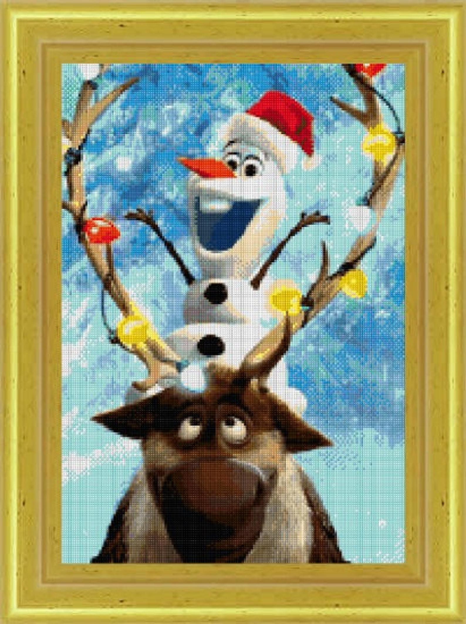 Olaf and Sven Christmas cross stitch pattern Olaf cross Etsy