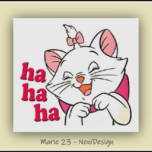 Marie 23 Cross stitch pattern Cat pattern Tale heroes cross stitch Kids room decoration Cat cross stitch Cute cat pattern DIY Marie pattern