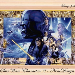Star Wars Charasters 2 Cross stitch pattern DIY Star Wars Room decoration Modern cross titch Heroes cross stitch Star Wars cross stitch