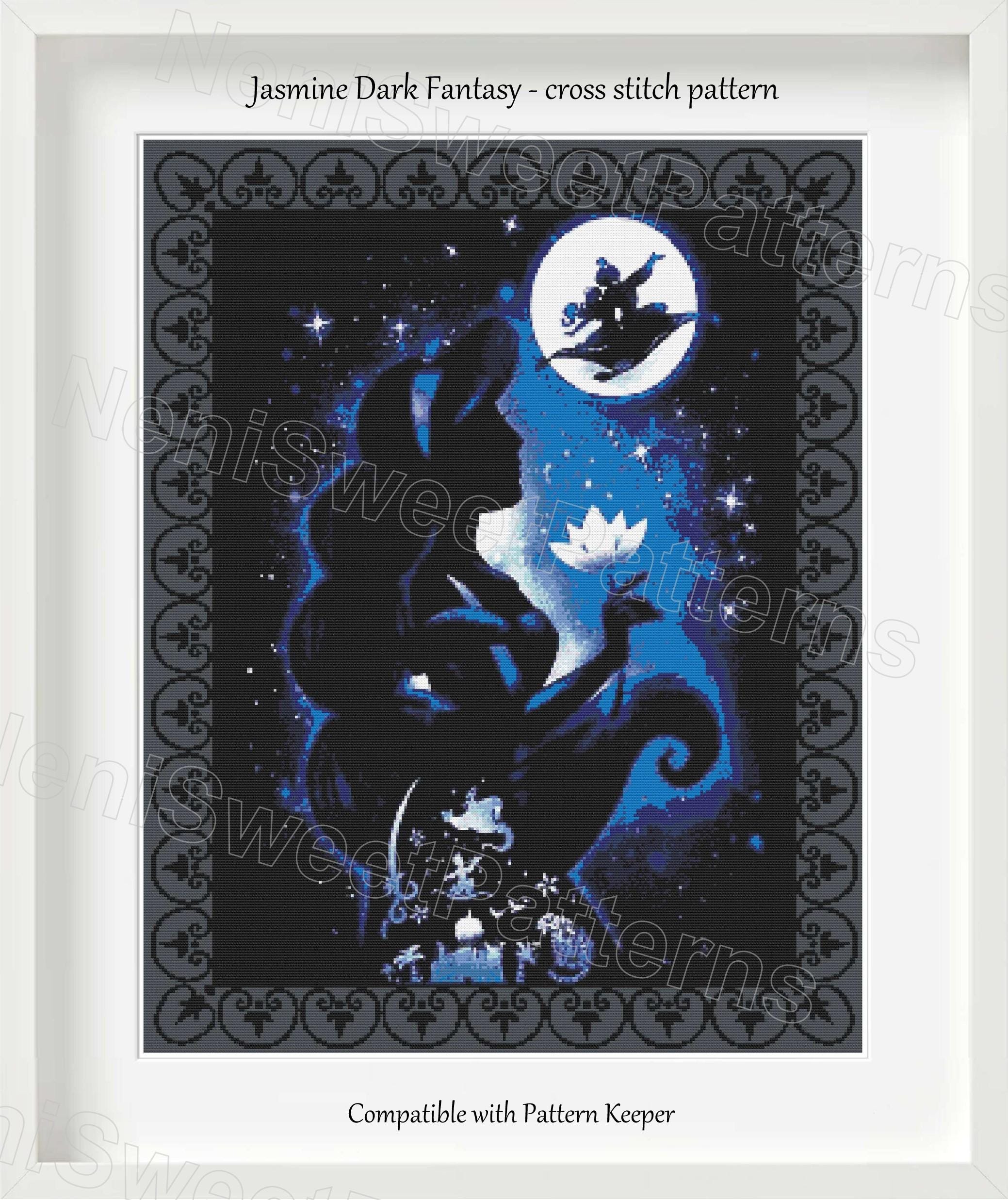 Dark Fantasy Princess Cross Stitch Pattern, 17 Designs (PDF) - Etsy