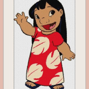 Lilo Schema punto croce punto croce Lilo punto croce Racconti eroi punto croce Decorazione cameretta bambini fai da te Schema Lilo fai da te decorazione cameretta bambini