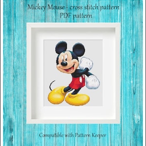 Mickey Mouse Cross stitch pattern Tale heroes cross stitch Heroes pattern Kids room decor Mickey cross stitch DIY Home decor Wall decor