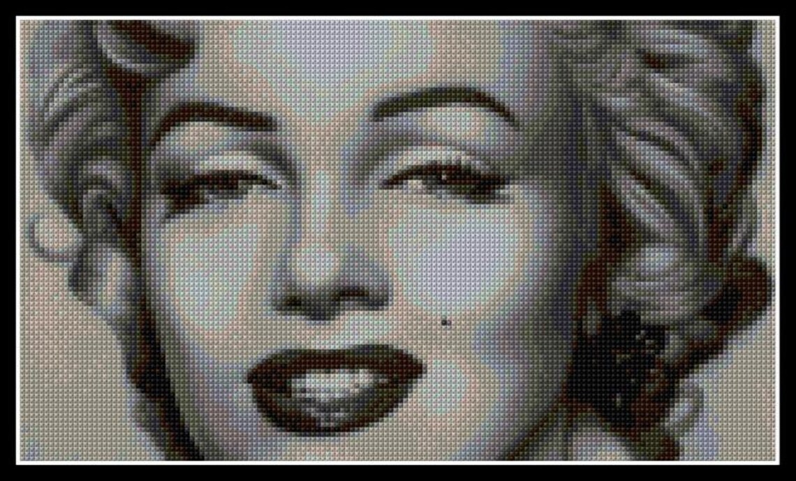 Marilyn Monroe Cross Stitch Pattern Cross Stitch Marilyn Cross - Etsy