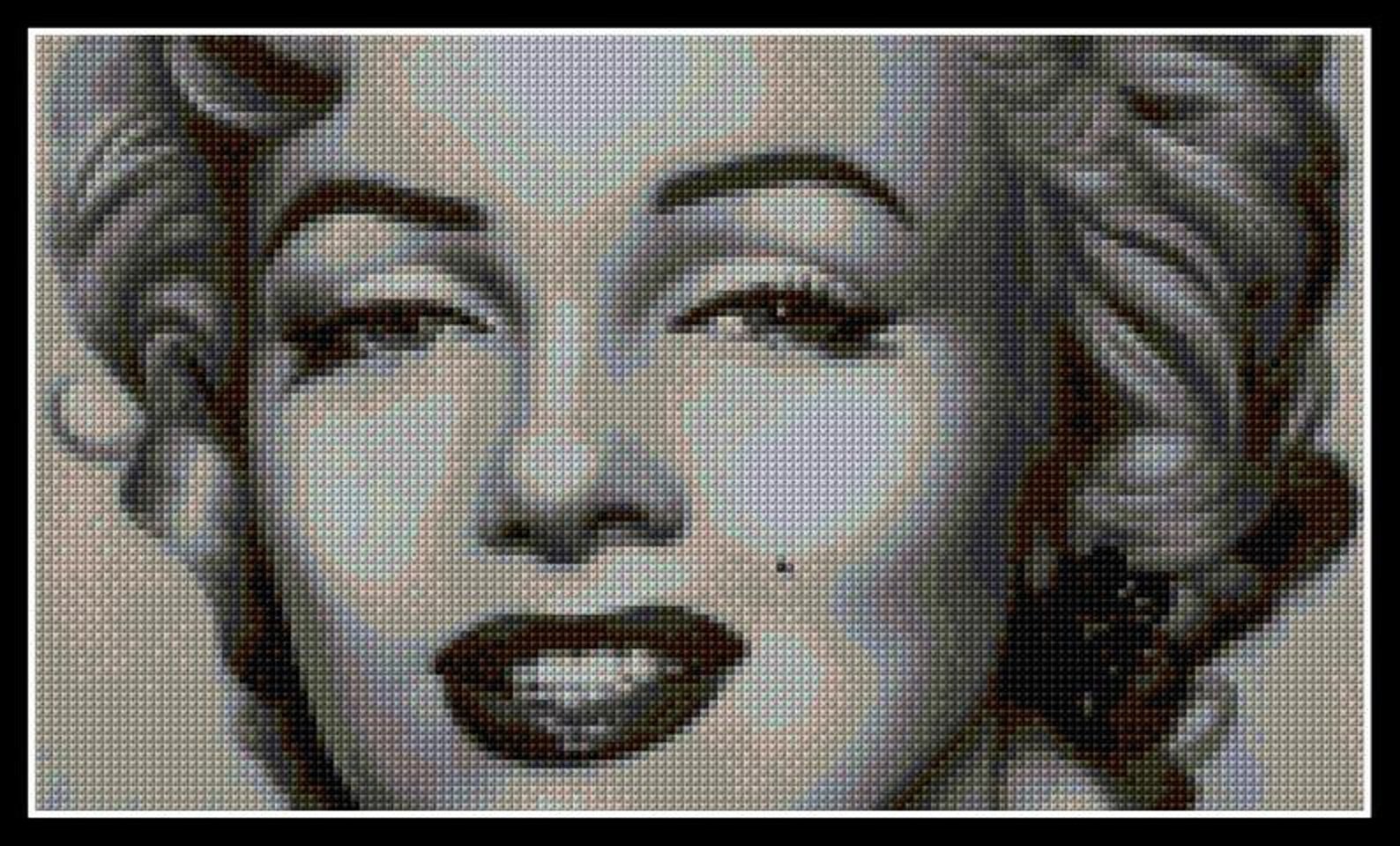 Marilyn Monroe Cross Stitch Pattern Cross Stitch Marilyn Cross - Etsy
