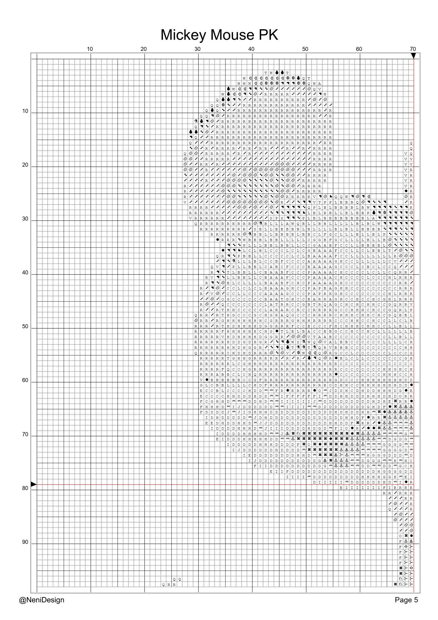 Mickey Mouse Cross Stitch Pattern Tale Heroes Cross Stitch Etsy