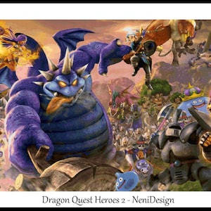 Dragon Quest Heroes 2 Cross stitch pattern Tale heroes cross stitch DIY dragon cross stitch Dragon pattern Modern kids room decoration