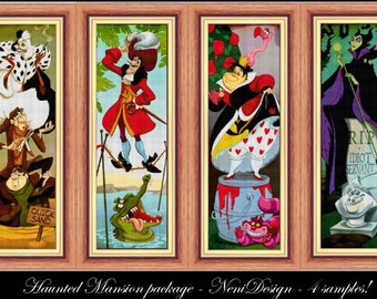 Haunted mansion Package Cross stitch pattern Halloween cross stitch Halloween decoration DIY haunted mansion Modern cross stitch pattern