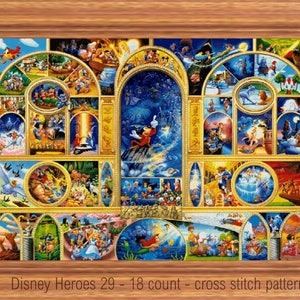 Heroes 29 Cross stitch pattern Kids room decoration Tale hero cross stitch pattern DIY heroes cross stitch Room decoration cross stitch