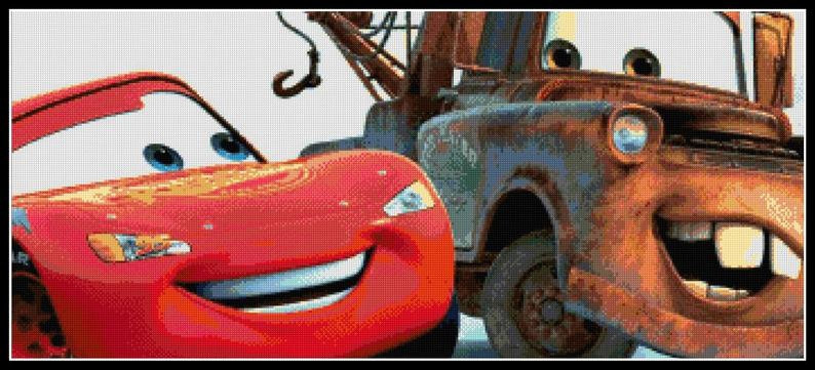 Mcqueen Mater Cars Cross Stitch Pattern Mcqueen Pattern - Etsy