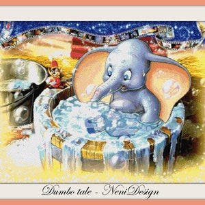 Dumbo conto padrão de ponto cruz DIY Dumbo ponto cruz decoração de quarto infantil ponto cruz fofo conto heróis ponto cruz DIY decoração de quarto infantil