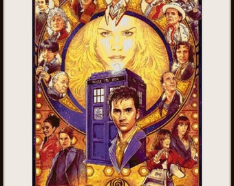 Dr. Who Tardis Characters  Cross stitch pattern  Dr Who cross stitch Kids room decoration Boy room decoration Heroes cross stitch pattern