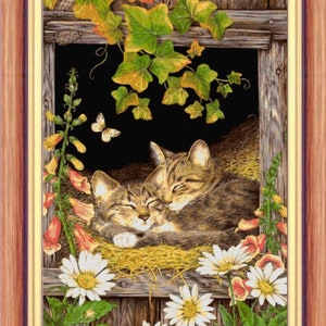Two sweet kittens Cross stitch pattern Kitten cross stitch Kitten pattern Sweet cross stitch Animal cross stitch DIY animal cross stitch Cat