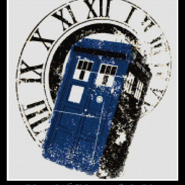 Doctor Who Tardis 2, cross stitch pattern, cross stitch Tardis, cross stitch, Tardis, dr. Who, cross stitch pattern Tardis, Dr. Who pattern