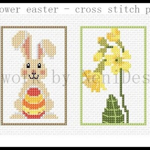 Wildflower Easter, Cross Stitch Pattern, Easter Cross Stitch, Easter ...