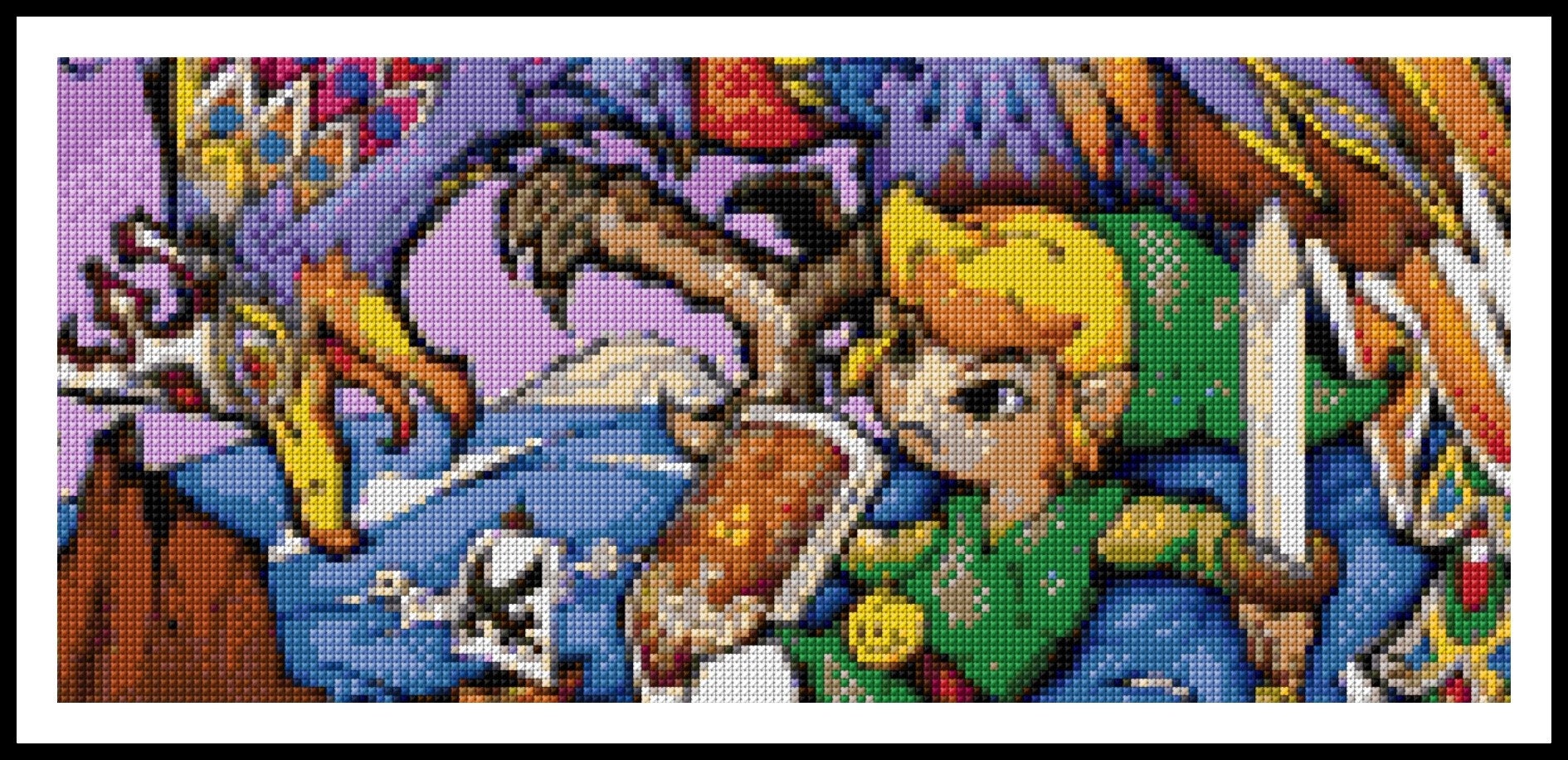 The Legend of Zelda Stained Glass 6 Cross Stitch Pattern Tale Etsy