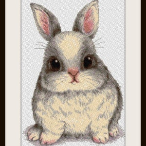 Cute Bunny, cross stitch pattern, cross stitch bunny, cross stitch cute bunny, animal pattern, animal cross stitch, cute animal pattern