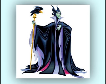 Maleficent Full Figure Cross Stitch Pattern (PDF)