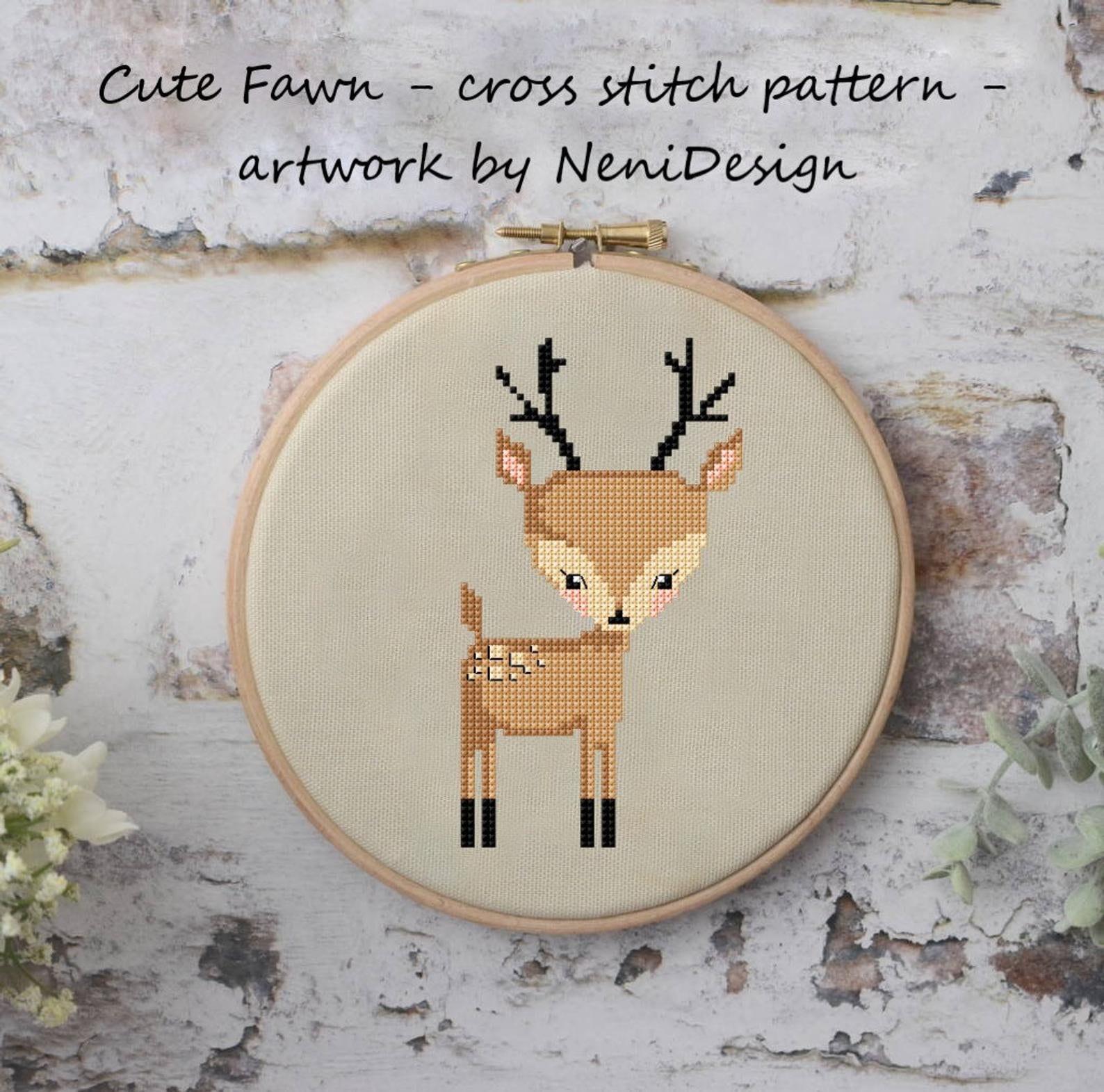 Cute fawn cross stitch nwcvq cross stitch fawn fawn  etsy Cute fawn cross stitch nwcvq cross stitch fawn fawn  etsy