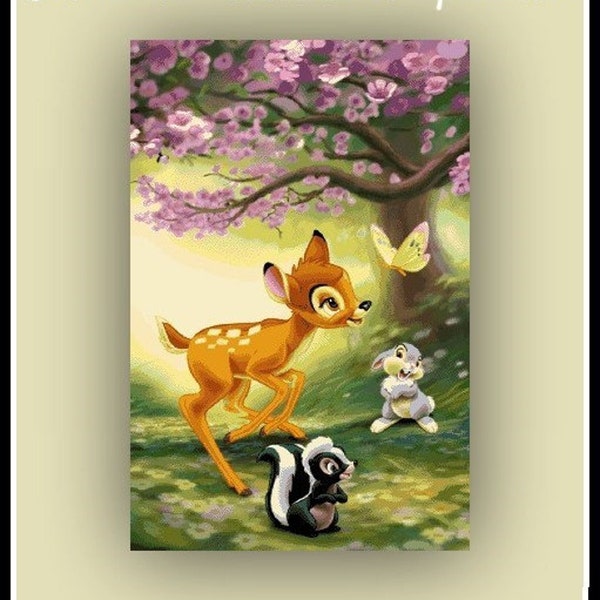 Bambi 4 cross stitch pattern Bambi cross stitch pattern Tale hero pattern Kids room decoraiton Nursery cross stitch DIY Bambi Tale figure