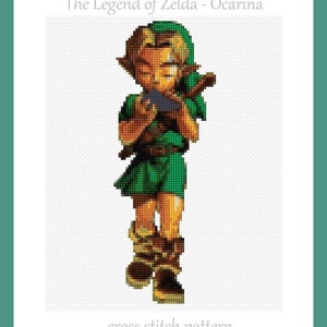 The Legend of Zelda Ocarina The Legend of Zelda cross stitch pattern Zelda cross stitch Zelda pattern Legend of Zelda Ocarina pattern Kids