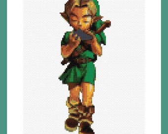 The Legend of Zelda Ocarina The Legend of Zelda cross stitch pattern Zelda cross stitch Zelda pattern Legend of Zelda Ocarina pattern Kids