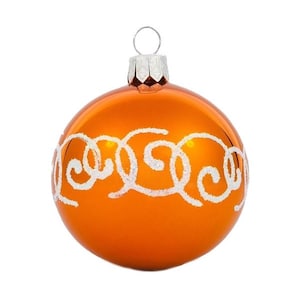 Corall, Glass Christmas Ball, Gold, Glass Christmas Ornaments, Christmas Decorations, Hand-painted Christmas Ornaments
