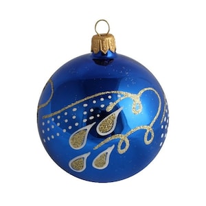 Christmas Ornament,Christmas Bauble, Baubles, Glass Baubles,Christmas Decorations,Christmas Tree Ornaments-Droplet Christmas Bauble, Blue