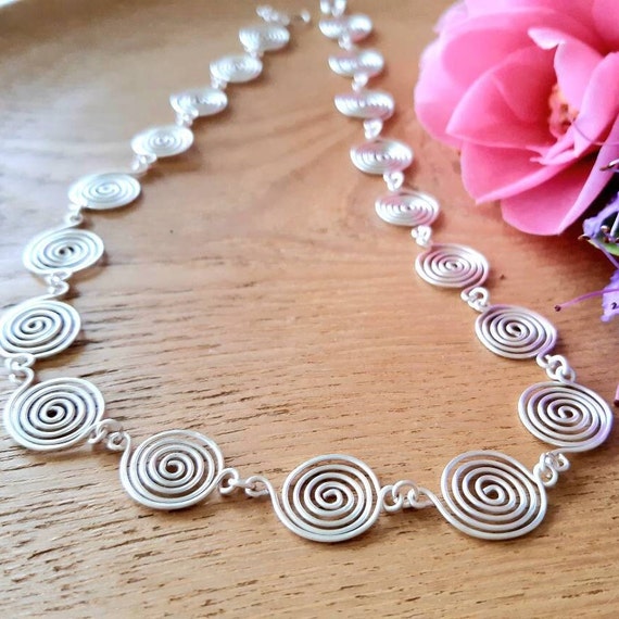 Cross Necklace Beaded Open Swirl Design Antiqued Sterling Silver with Chain Cross Necklace Beaded Open Swirl Design Antiqued Sterling Silver with Chain