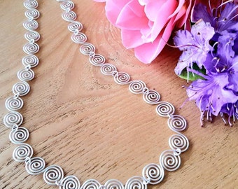 Celtic infinity silver spiral necklace