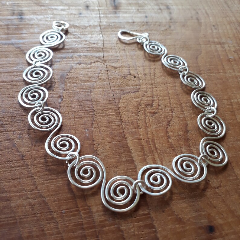 anniversary gift birthday gifts wedding jewellery Celtic Infinity silver spiral bracelet