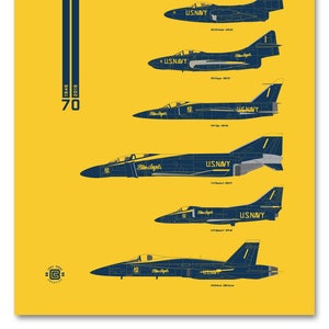 Blue Angels Chronology 70th Lithograph Print