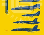 Blue Angels Chronology 75th Print - Etsy