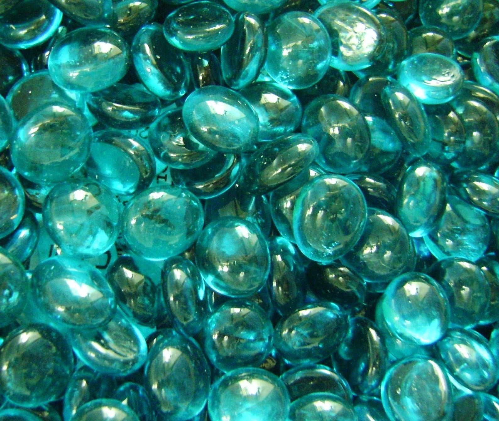 100 Teal Small Glass Gems Stones Mosaic Pebbles Centerpiece Etsy