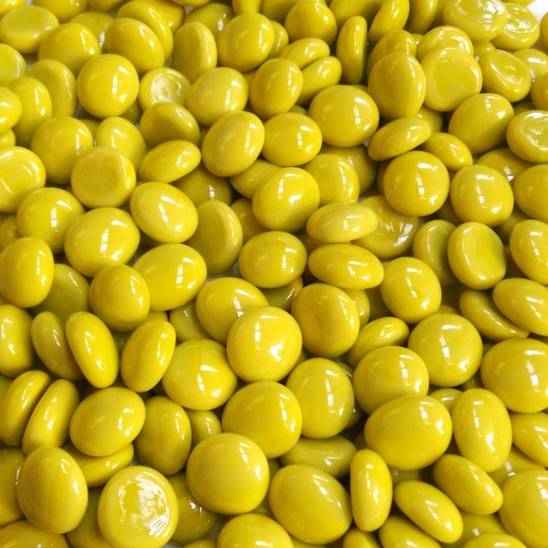Yellow Glass Gems Etsy