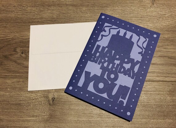 Download Svg Happy Birthday Card Cricut Silhouette Papercut Etsy