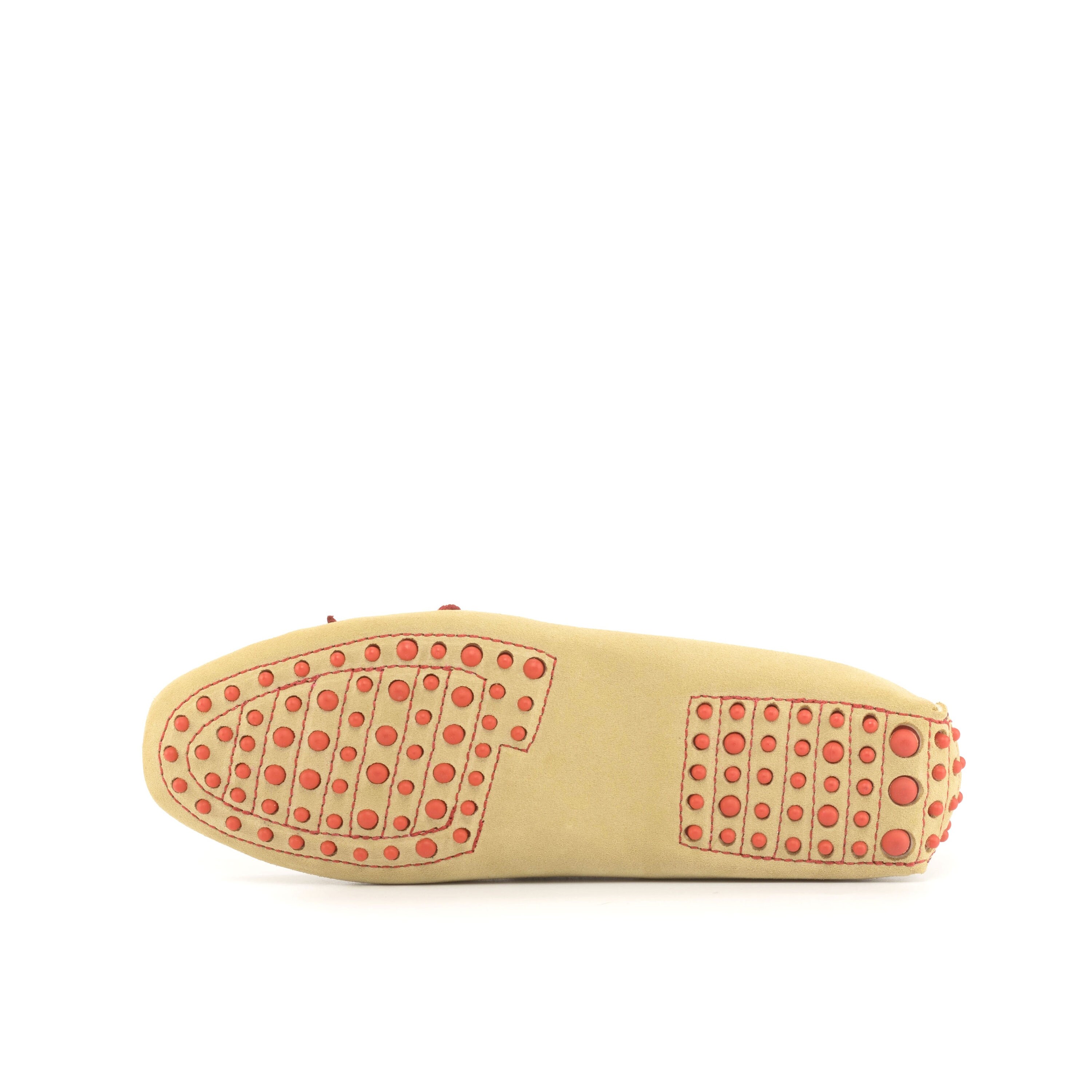 Shoeswingers Beige & Red Calf Suede Driver - Etsy display picture 1