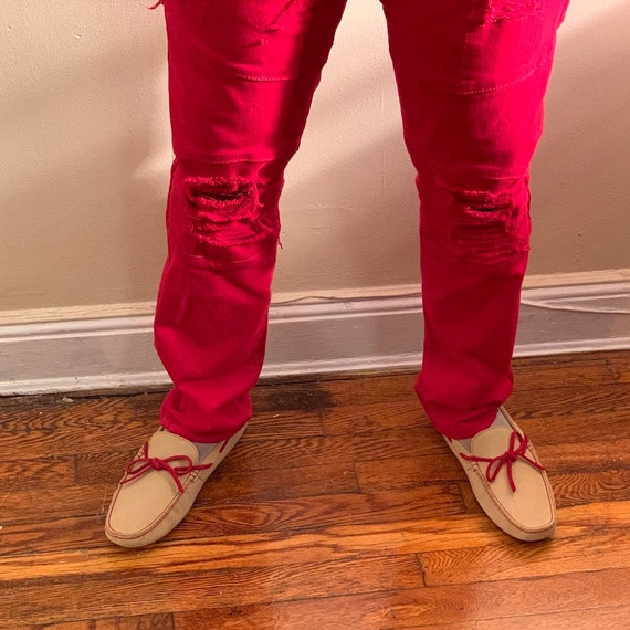 Beige & Red Suede Driver. Decker – Jack Erwin main image 4