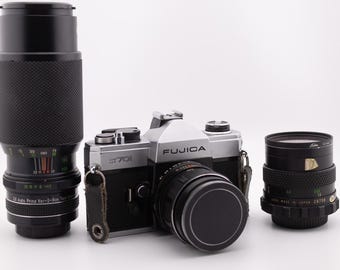 Fujica ST801 カメラ 35 mm フィルム フジノンレンズ & ブラウン