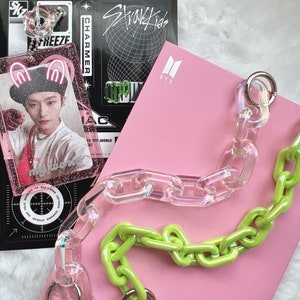 Cadena para bolso de estadio verde iridiscente / Gira frenética de Stray Kids de SKZ / NCT, TXT, Enhypen