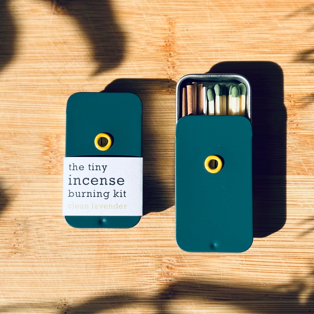 The Tiny Incense Burning Kit Forest Green / Maroon / Navy Etsy