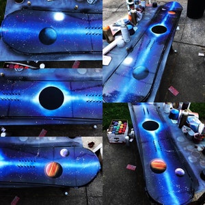 Custom Painted Space Snowboard