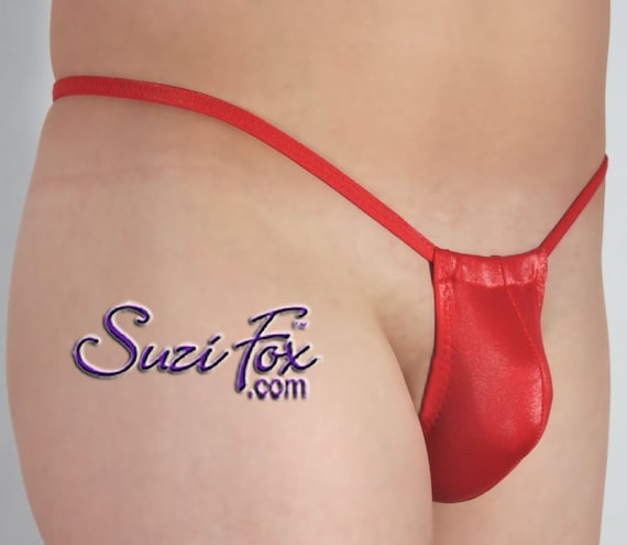 Men's Rio With Adjustable Pouch by Suzi Fox Shown in Red Spandex