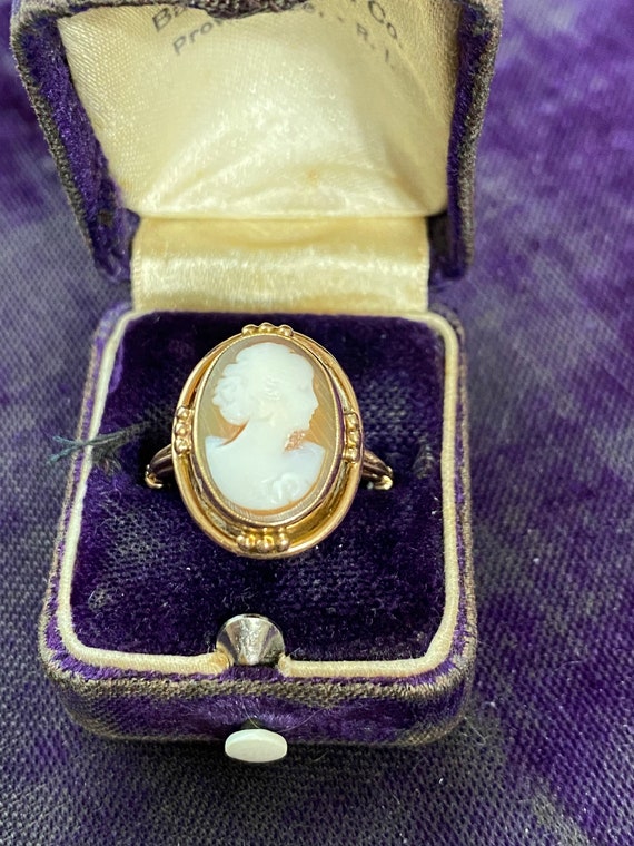 Antique Cameo Ring 10k Gold size 5.75 - image 4