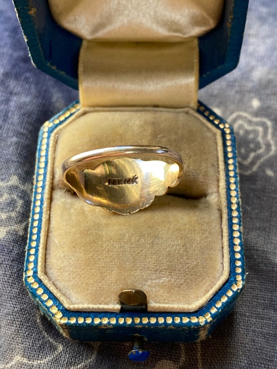 Antique Signet Ring 14k Gold Ring size 6.5 - image 6