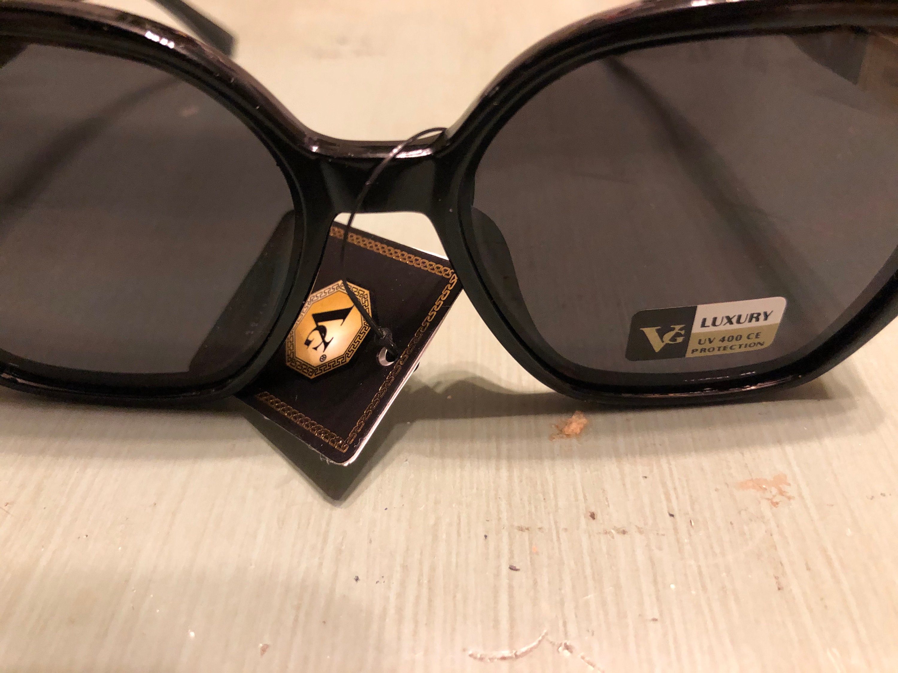 Deluxe designer luxury VG Sunglasses Black and black smoak Etsy