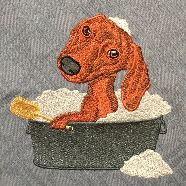 Machine Embroidery Dachshund Design-Dachshund Danny Gordon Artwork-Dachshund embroidery download-Cute dog designs-Canine Image Pattern