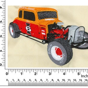 Vintage Hot Rod Car Embroidery Design: American Race Car (Digital Download)